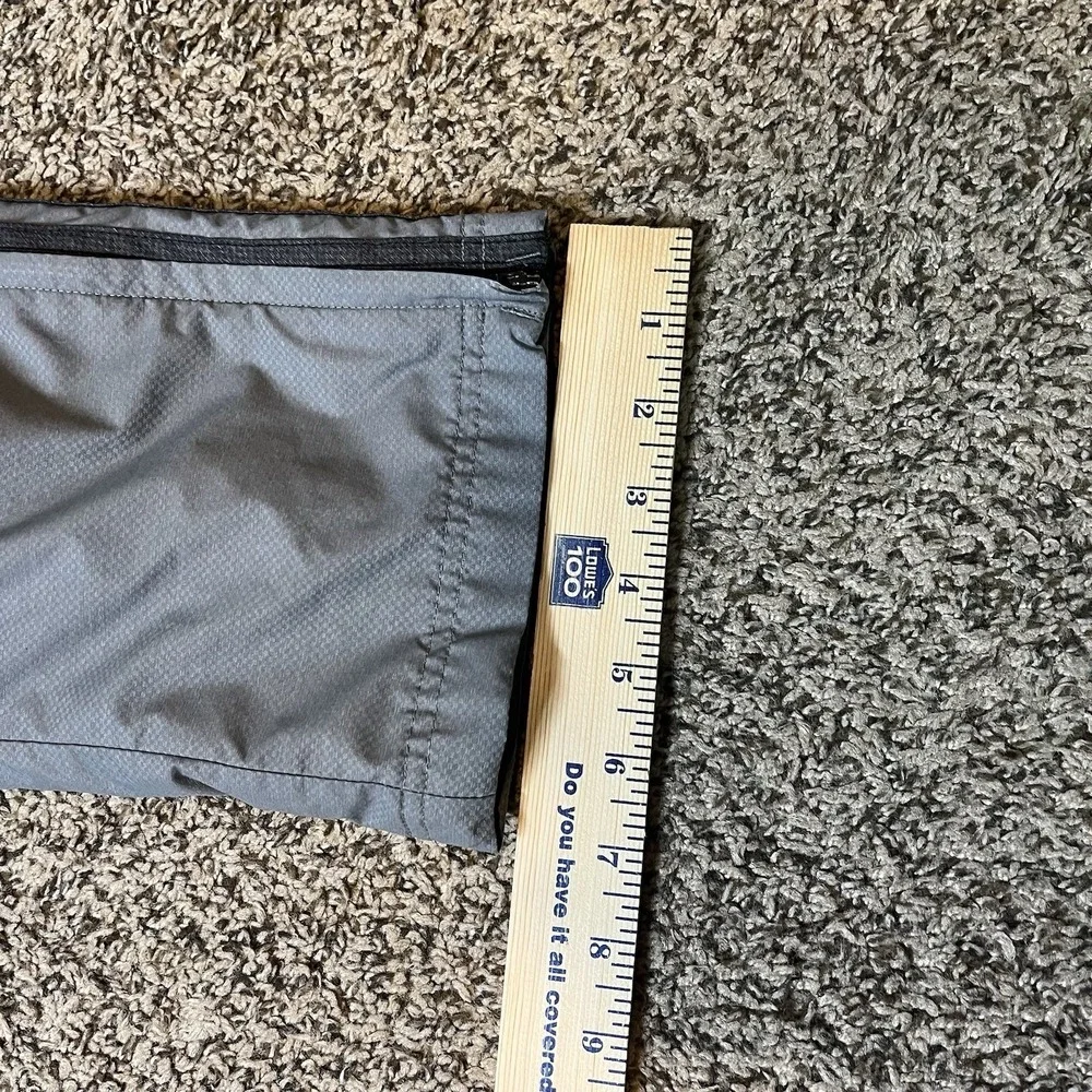 Adidas S86814 Men's Gray Wind Track Pants Size M Ankle Zip Diamond Ripstop